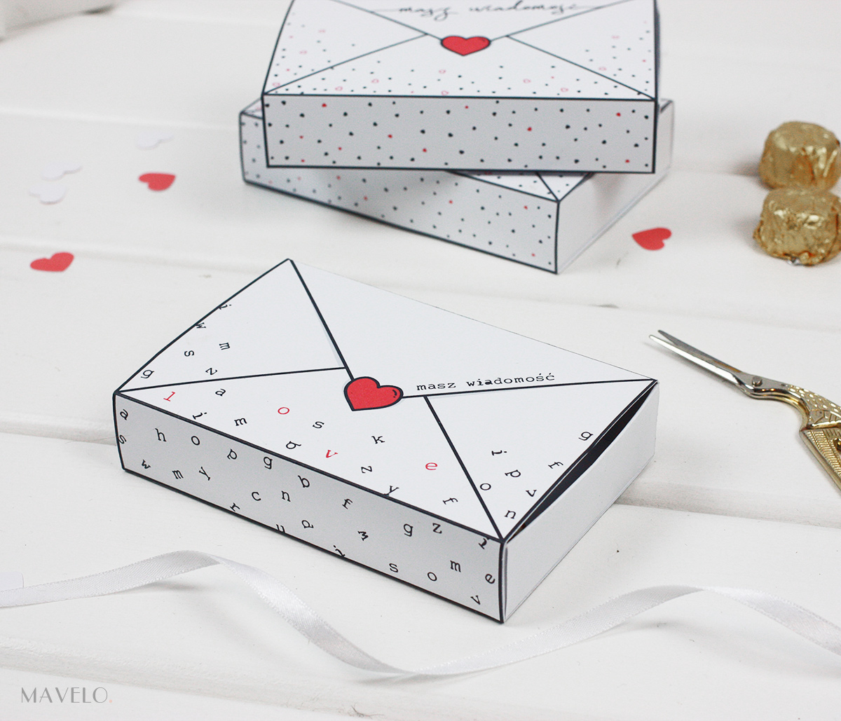 Masz wiadomość - pudełko do druku / prezent na Walentynki